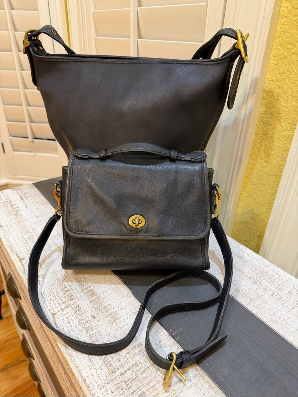 Vintage Coach Court Bag. Navy, Style 9870, Made in 1999, Costa Rica. - Picture 7 of 7